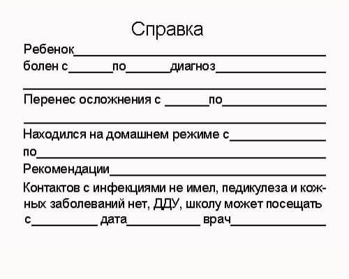 Оформление справок от педиатра в детский сад без медосмотра и анализов